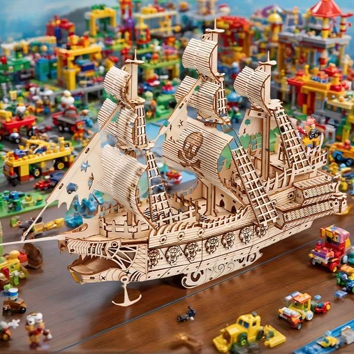 3D Jigsaw Puzzle Model Ship Quantity 1 Set