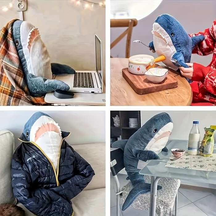 Toy Doll Items Shark Pillow  Mixed Colors