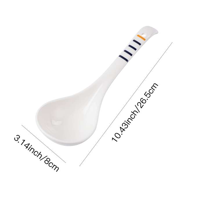 1pc Soup Spoon Rice Spoon Japanese Extra Large Ceramic Spoon Durable and Stylish Kitchen Tabl