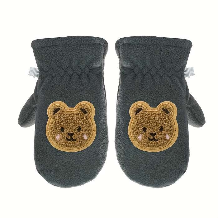 Winter Gloves Color Navy Blue Size S  0 To 2 Years Old
