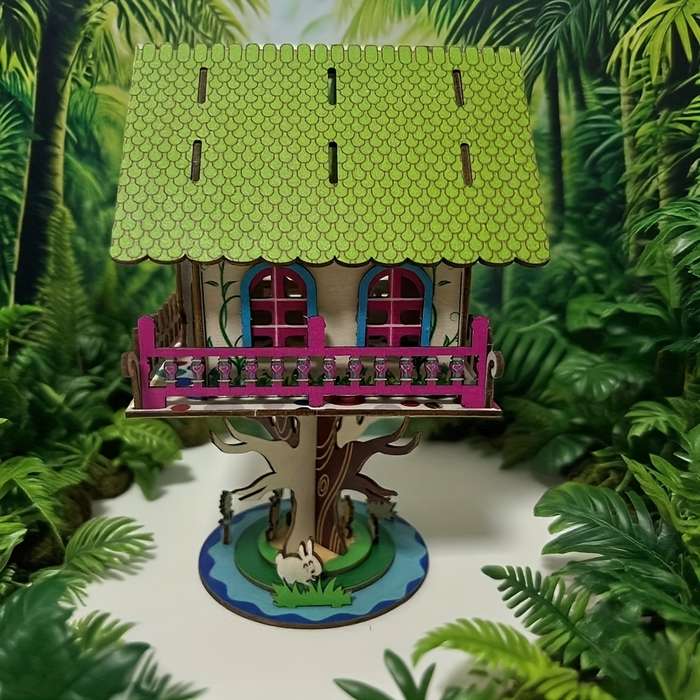 Building Toy Architectural Model Toy Set Model Colorful Princess Tree House