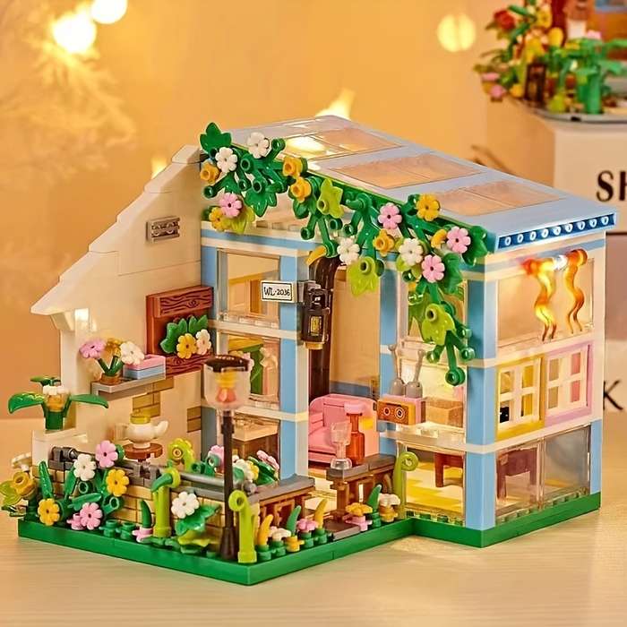 Building Toy Architectural Model Toy Set Model Sunshine Flower House