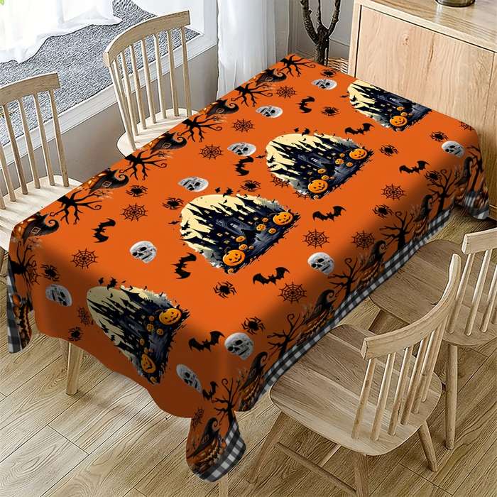 Halloween tablecloth decoration size 55.1 x 70.8in or 140 x 180cm