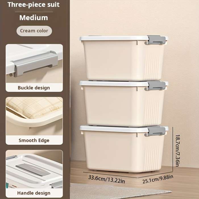 Storage And Organizationmodel 8862 Solid Color 28.5 X 20.5 X 15.7  3 Piece Set