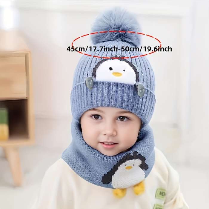 Winter Hat Color Little Penguin Logo Baby Hat Yellow Size Recommended Age: 2 5 Years Old