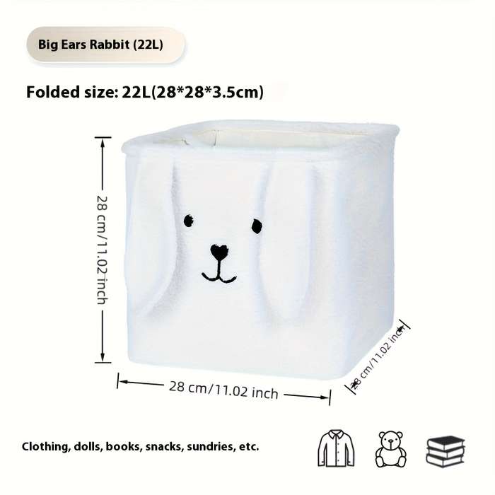 Storage And Organizationcolor White Big Ears Rabbit 27L  30 X 30 X 30Cm