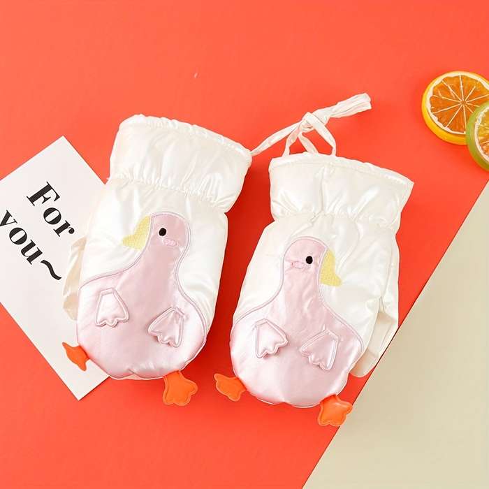 Winter Gloves Color White Size 1 To 3 Years Old