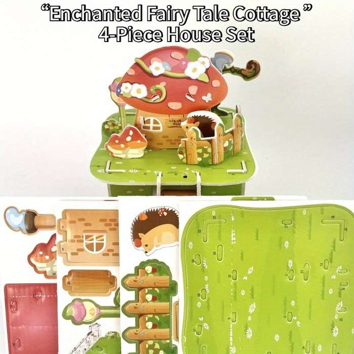 Building Toy Architectural Model Toy Set Model Random Quantity 4 Pcs