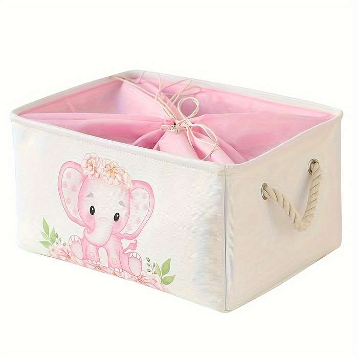 Storage And Organizationstyle Pink Baby Elephant  Large Size