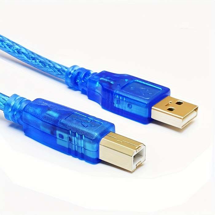 1pc Durable Blue USB Printer Cable 1.5m Length Type B Male to A Male Compatible with Canon Ep