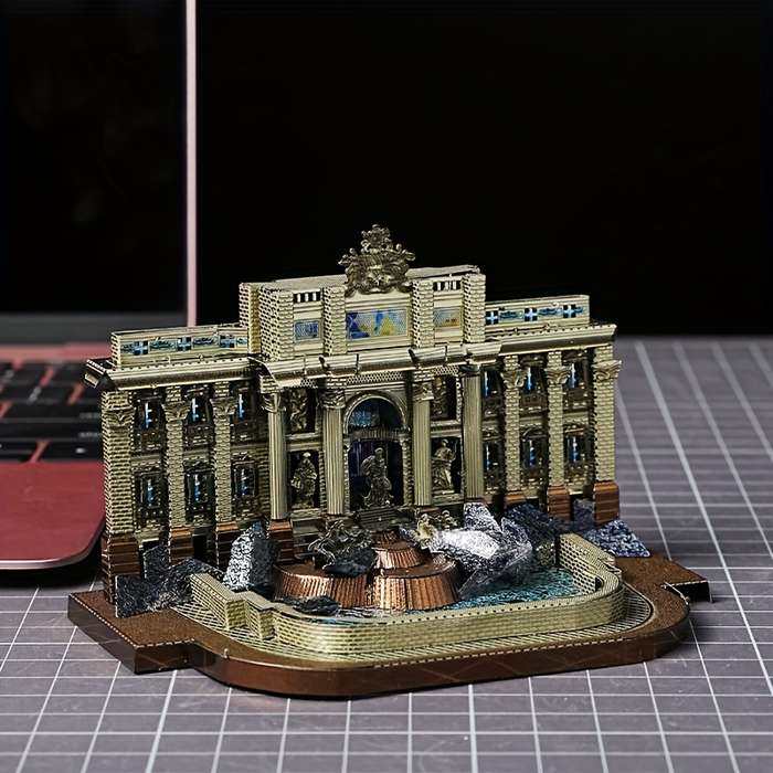Building Toy Architectural Model Toy Set Items Colored Trevi Fountain In Rome For Ages 14 And Up