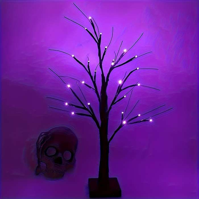 Halloween Decorations Color 2Pcs Purple Light