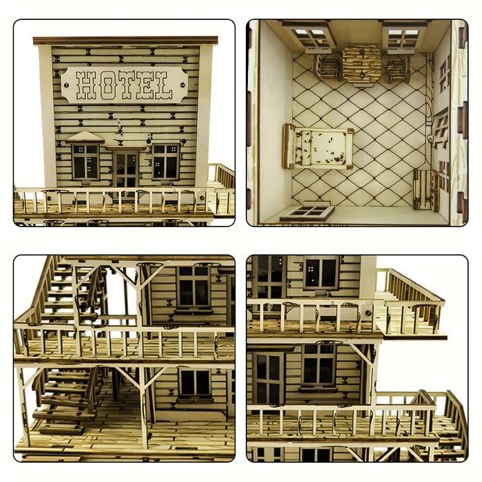 Building Toy Architectural Model Toy Set Material Wooden