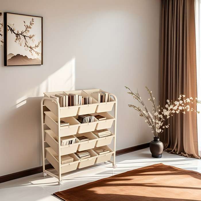 Storage And Organizationmodel Three Rows Of 4 Layers  12 Boxes