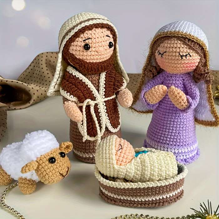 Toy Doll Items Nativity, Mary, Sheep [Set of 4]