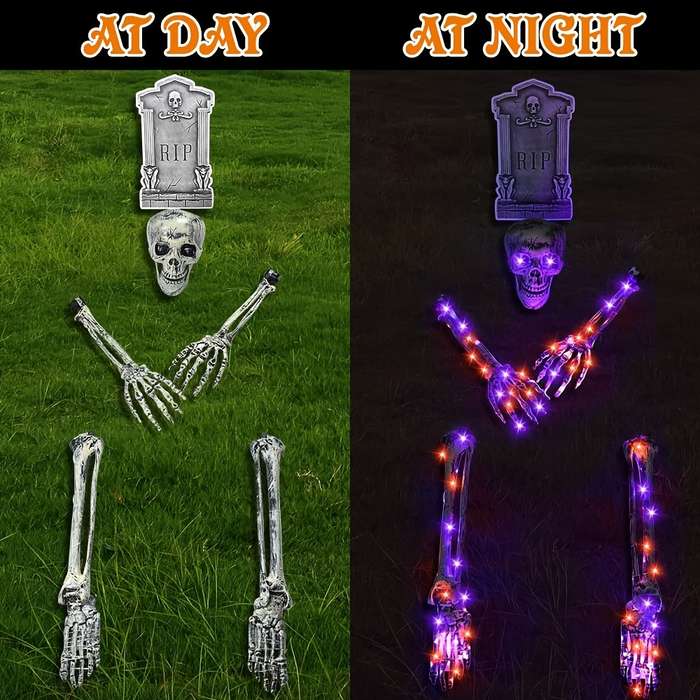Halloween Decorations Color Purple Orange Light