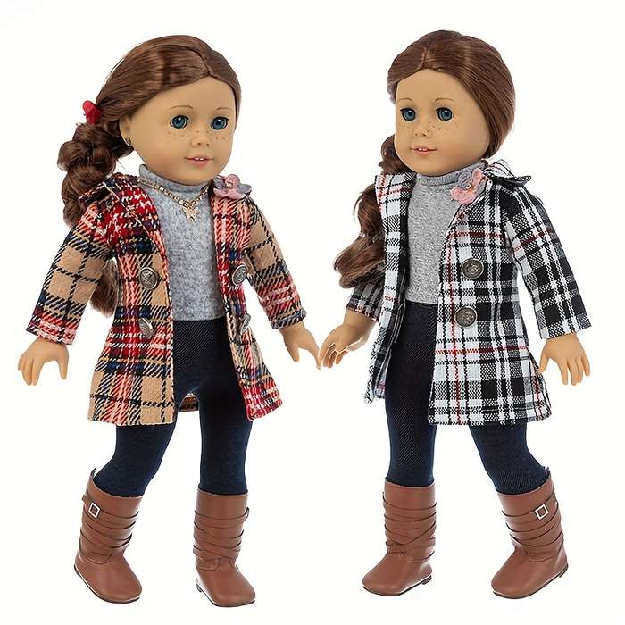 Toy Dolls Style Q18 751 black and white checkered coat