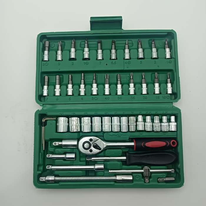 Screwdriver Bit Tool Set Color Green 46 Piece Set