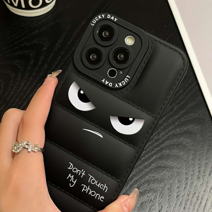 1Pc Black For Galaxy A14 5G Down Jacket Style Phone Case