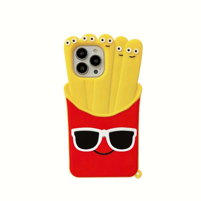 1Pc Red For iPhone 6 6s Expression French Fries Phone Case
