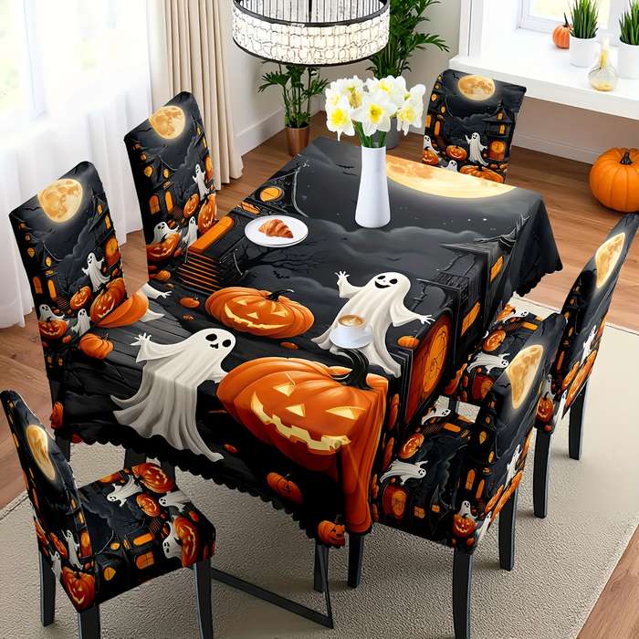 Halloween tablecloth decoration Model Style1 Quantity 4pcs 4 Chair Covers
