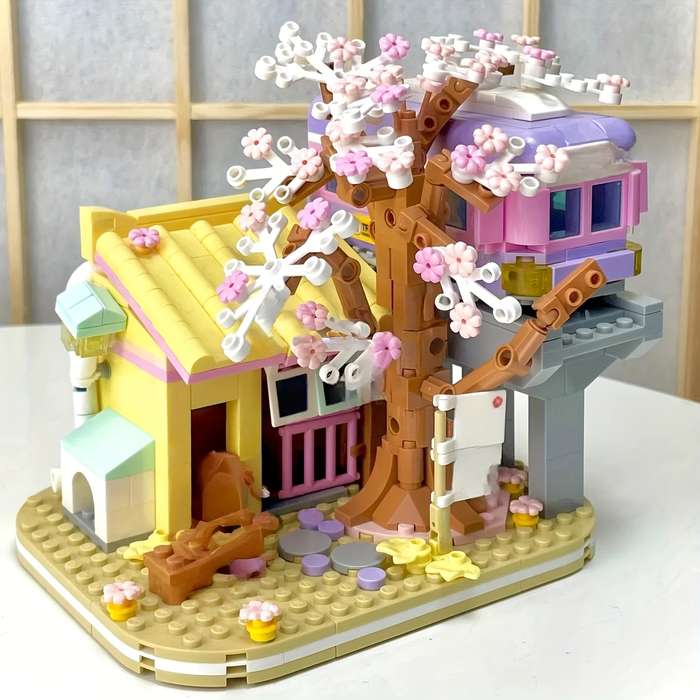 Building Toy Architectural Model Toy Set Model Sakura House Building Blocks