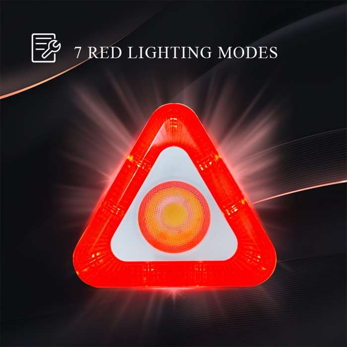 1pc 2in1 Warning Light Flashlight Using 3 AA Dry Batteries Powered Hook Magnetic Adhe