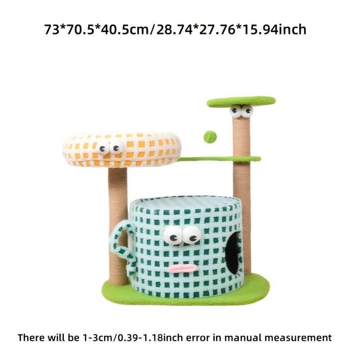 Pet Supplies Color Little Monster Goblet Climbing Rack Green Purple Small