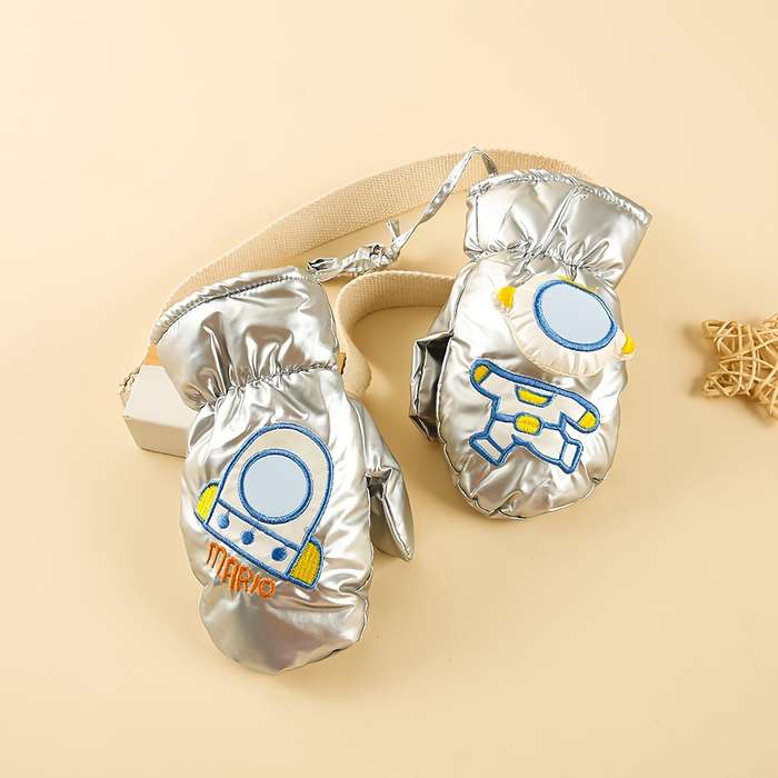 Winter Gloves Color Silvery