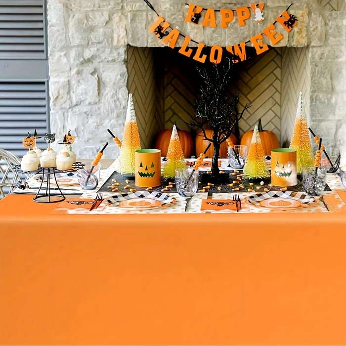 Halloween tablecloth decoration color Red Halloween Tablecloth Pack of 20 size 137 x 183