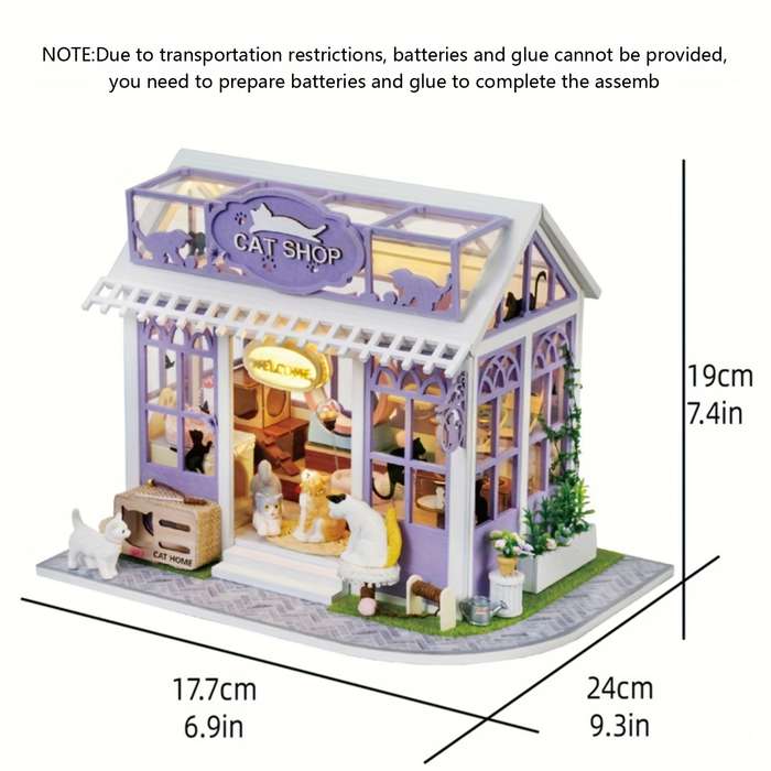 Building Toy Architectural Model Toy Set Style Kitten Paradise