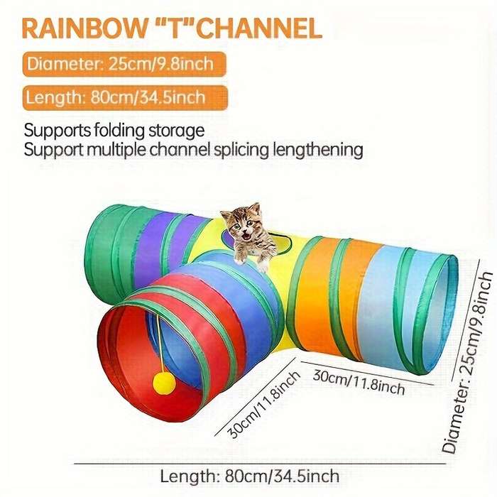 Pet Supplies Model Colorful Four  Way Tunnel