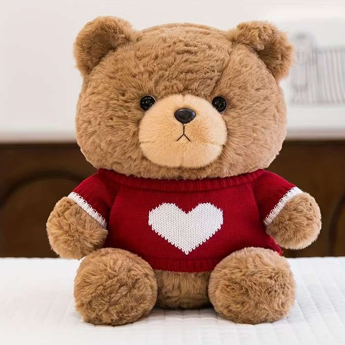 Toy Doll Items Gray Sweater Bear