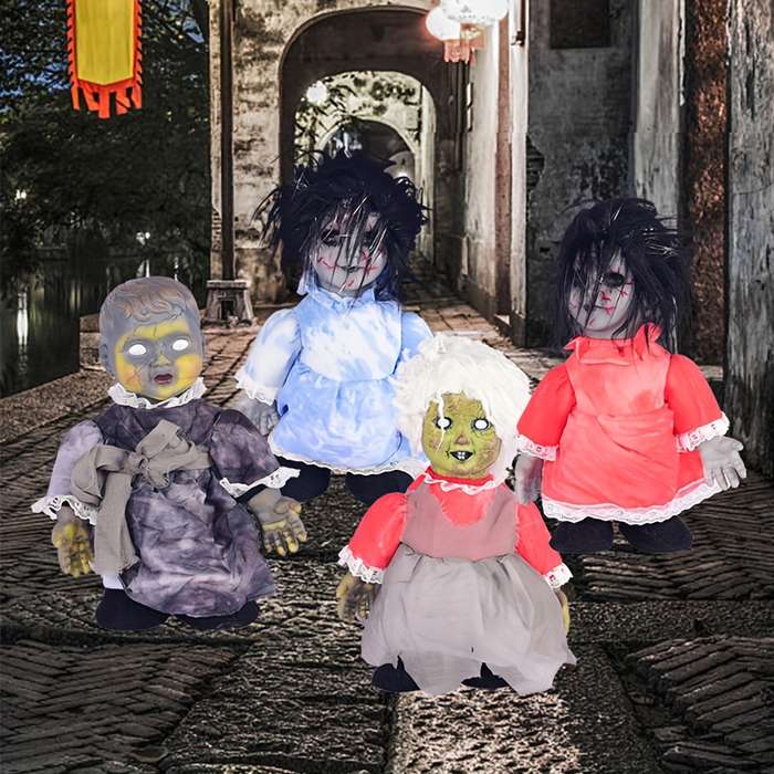 Halloween Decorations Color Black Bald Head