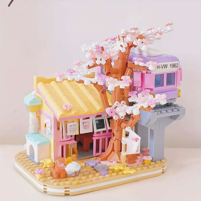 Building Toy Architectural Model Toy Set Model Sakura House Building Blocks