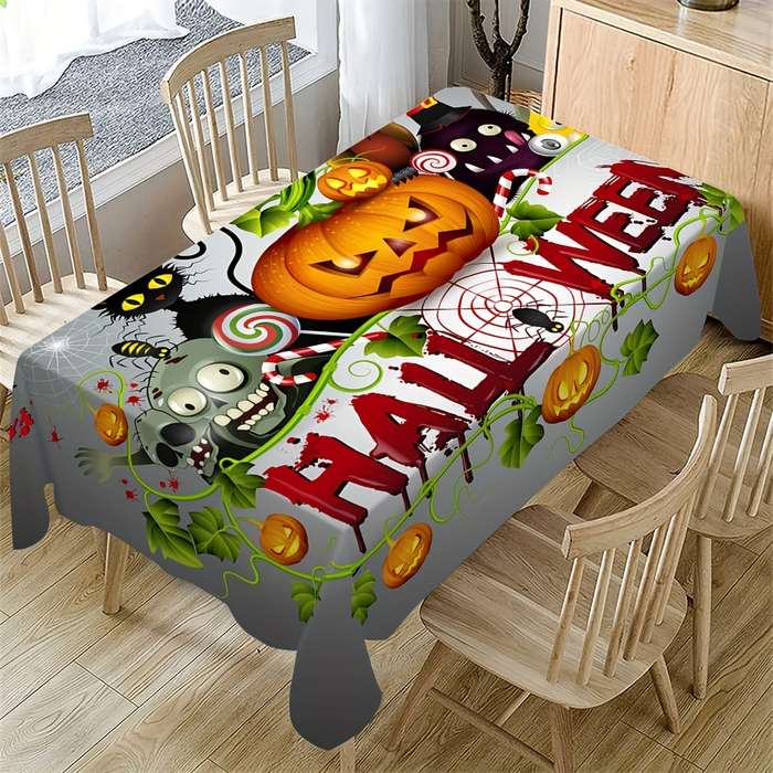 Halloween tablecloth decoration size 140x200 cm or 55.11x78.74 in