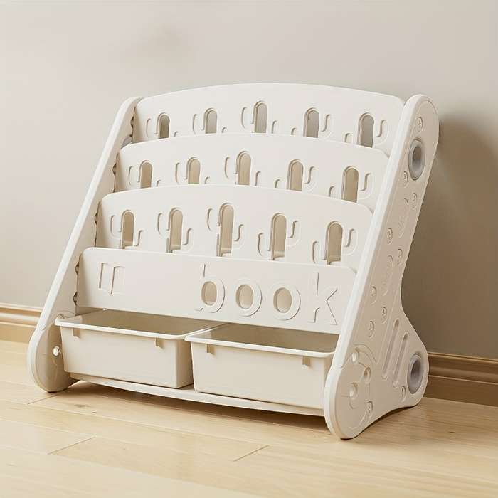 Storage And Organizationcolor Khaki Model 4 Tier Bookshelf