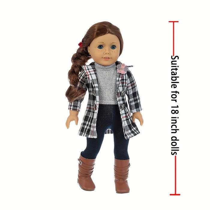 Toy Dolls Style Q18 751 black and white checkered coat