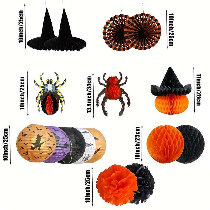 Halloween Decorations Color 16Pcs Halloween Set 1