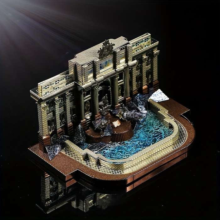 Building Toy Architectural Model Toy Set Items Colored Trevi Fountain In Rome For Ages 14 And Up