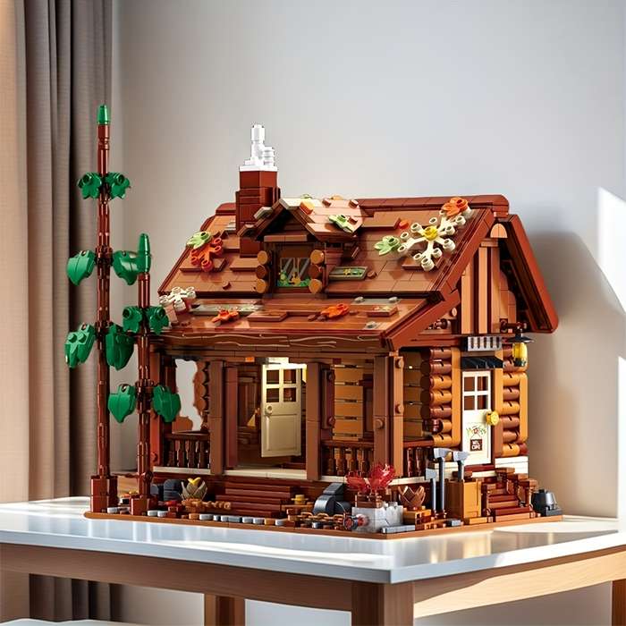 Building Toy Architectural Model Toy Set Quantity 1969Pcs Forest Cabin