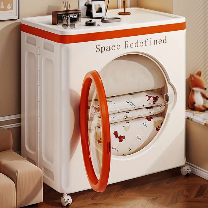 Storage And Organizationmodel Extra Large   Front Opening Round Door  Orange]