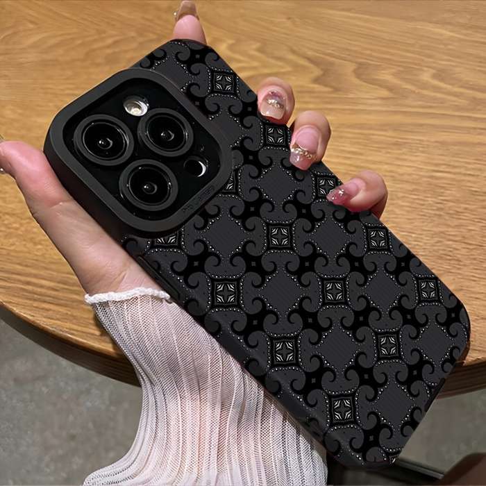 1Pc Mixed Color  For iPhone XR Retro Texture Pattern Phone Case