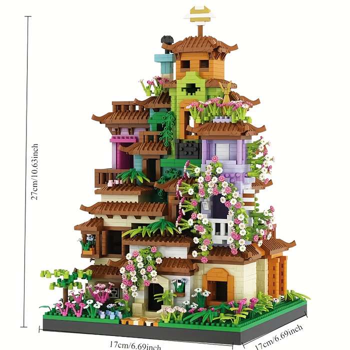 Building Toy Architectural Model Toy Set Style Magic Fairy Flower House