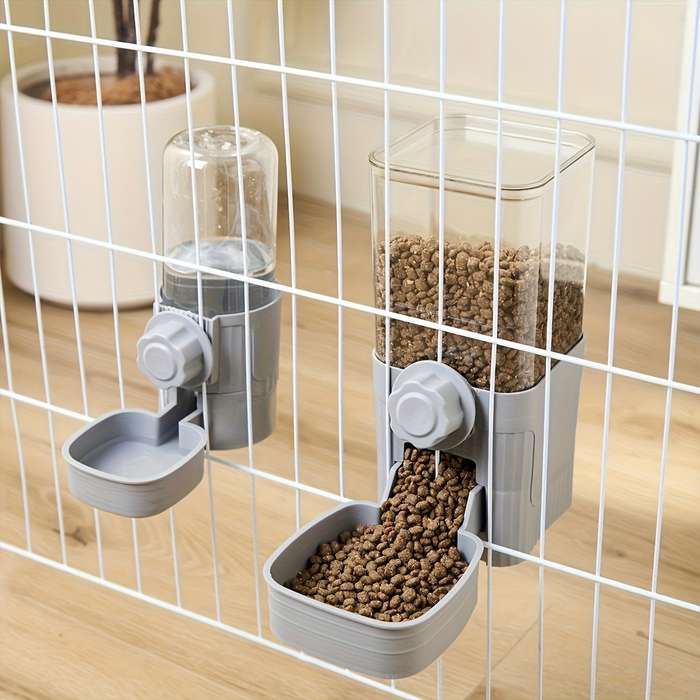 Pet supplies color grey Model Drinker Add Feeder