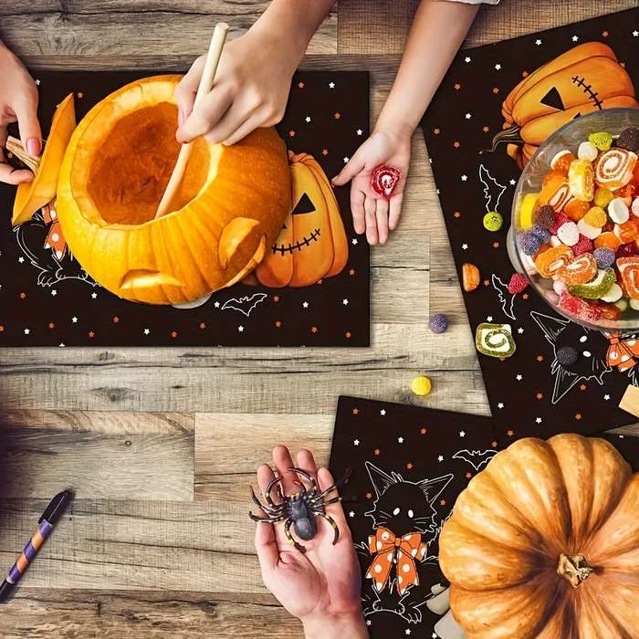 Halloween tablecloth decoration 6pcs