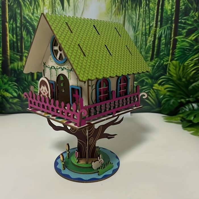 Building Toy Architectural Model Toy Set Model Colorful Princess Tree House