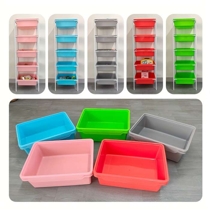 Storage And Organizationcolor Blue Size 2 Rows  3 Layers  6 Large Boxes