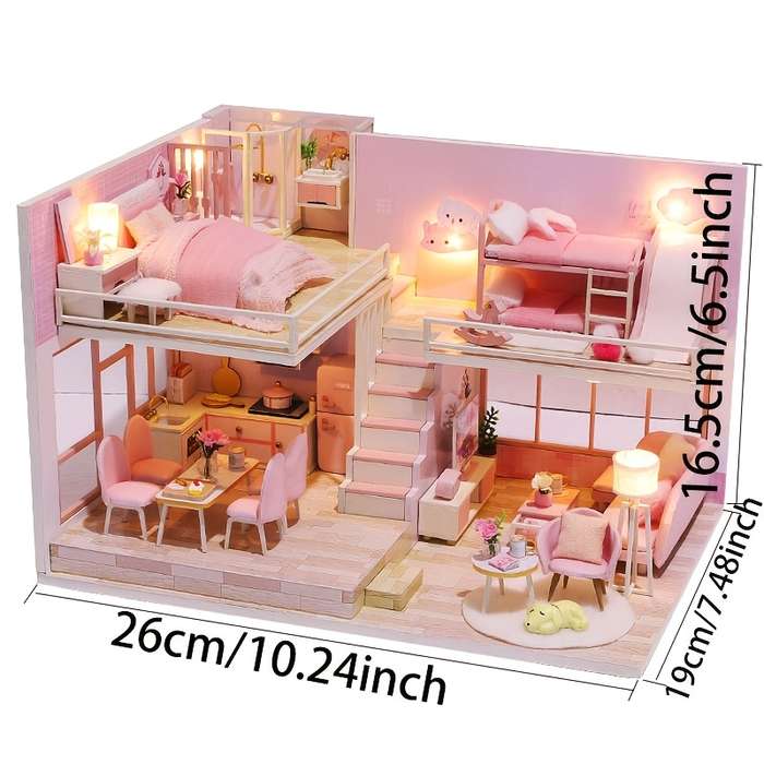 Building Toy Architectural Model Toy Set Style Pink Sweetheart