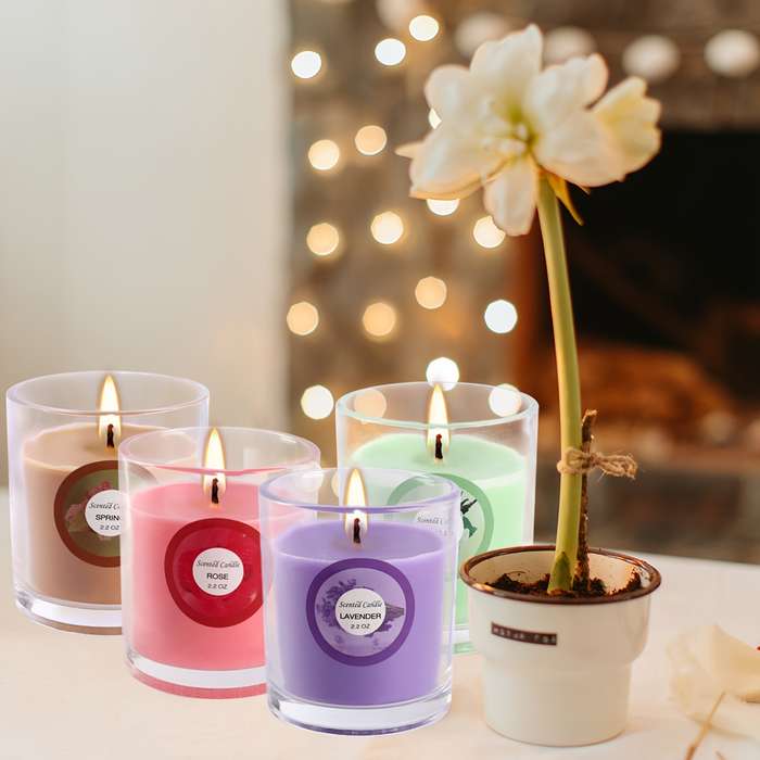 Halloween Decorations Quantity 20Pcs Colorful Glass Cup Candle